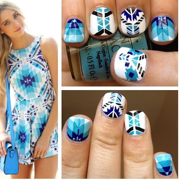 blue nail art (20)