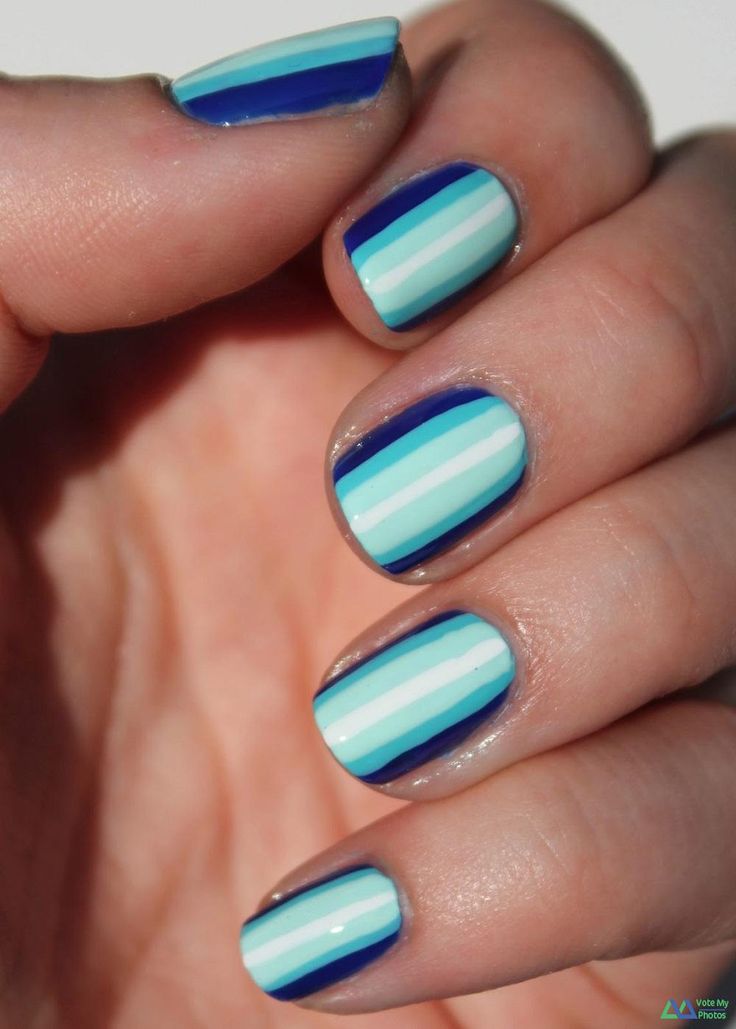 blue nail art (5)