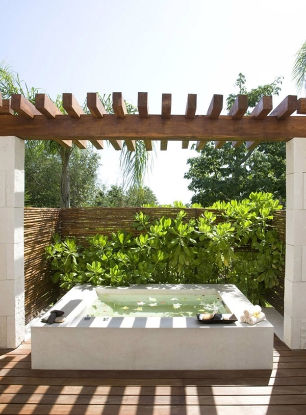 20 ไอเด ย ตกแต งบ านให ม สปากลางแจ ง ไว ผ อนคลายสบายอารมณ Jeab Com Jeab Com, Outdoor Jacuzzi Decor Ideas