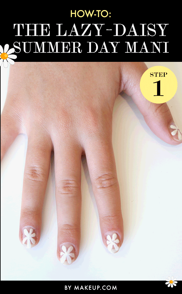 daisy nail art