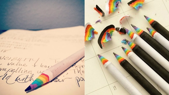 rainbow pencil by presslogic2