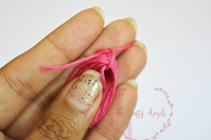 Easy-and-simple-DIY-tassel-earring-tutorial-with-embroidery-threads-12
