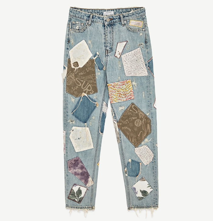 4.zara patch jeans