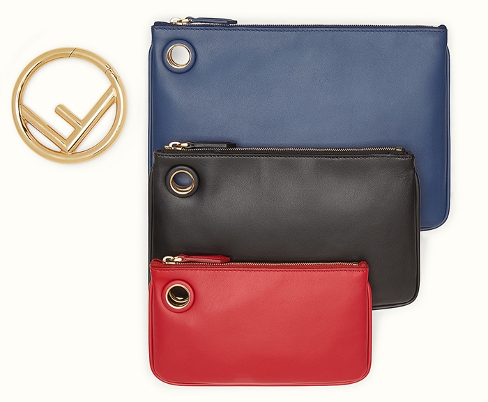 Fendi triplette online pouch