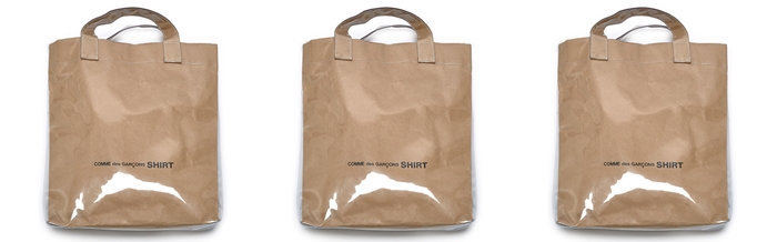 Comme des garcons sale shirt paper bag